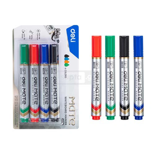 DELI MATE whiteboard marker 4 color pack EU00403